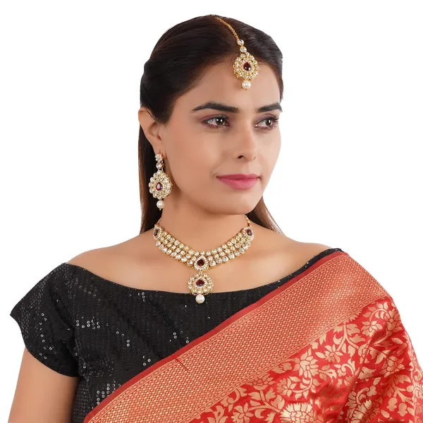 Maroon_Oxidised_Traditional_Fashion_Gold_Earring_Jhumka_For_Women