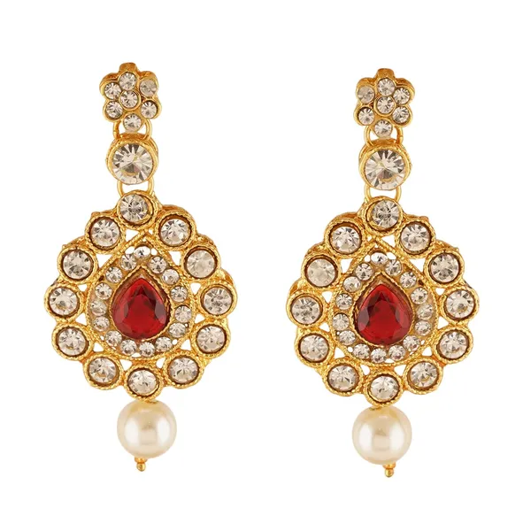 Maroon_Oxidised_Traditional_Fashion_Gold_Earring_Jhumka_For_Women