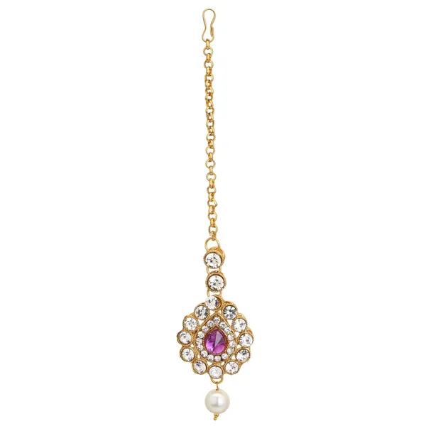 Gold_&_Clear_Indian_Bollywood_Style_4_Line_Kundan_Choker_Jewellery_Set_For_Women