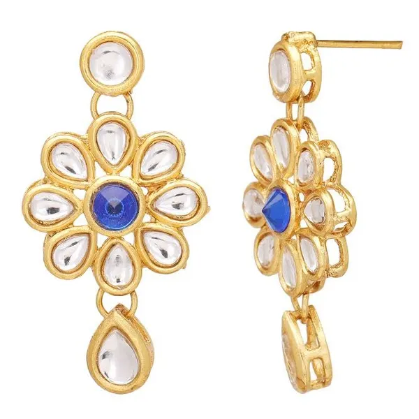 Gold_Plated_Traditional_Bridal_Choker_Necklace_&_Earrings_Set_With_Mangtika_For_Women