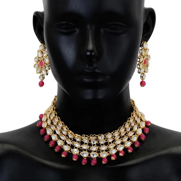 Red_Artificial_Bridal_Necklace_&_Earrings_Set_Embellished_With_Kundan_&_Pearl_For_Women