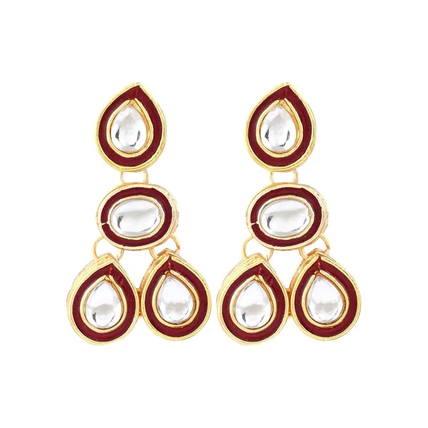 Maroon_Traditional_Fashionable_Necklace_&_Earrings_Set_Embellished_With_Kundan_&_Pearl_For_Women