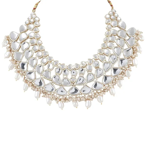 White_Traditional_Silver_Plated_Necklace_&_Earrings_Set_Embellished_With_Kundan_&_Pearl_For_Women