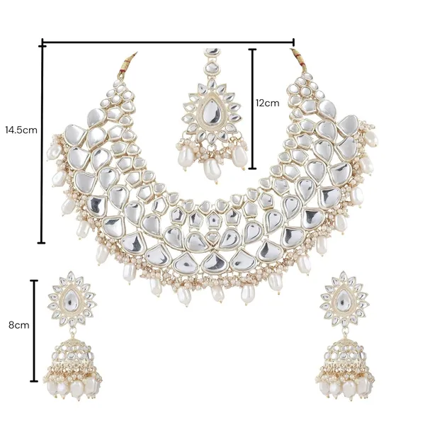 White_Traditional_Silver_Plated_Necklace_&_Earrings_Set_Embellished_With_Kundan_&_Pearl_For_Women