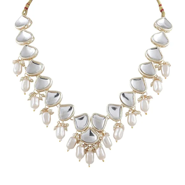 White_Traditional_Silver_Plated_Necklace_&_Earrings_Set_Embellished_With_Kundan_&_Pearl_For_Women