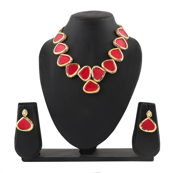 Red_Indian_Gold_Plated_Stone_Necklace_Jewelry_Set_With_Earrings_For_Women