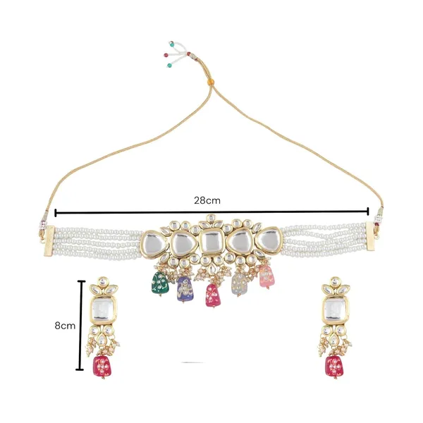 Gold_Plated_Indian_Traditional_Bridal_Choker_Necklace_&_Earrings_Set_Embellished_With_Kundan_&_Pearl_For_Women