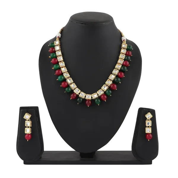 Multicolor_Single_Line_Kundan_Beads_Jewellery_Set_For_Women