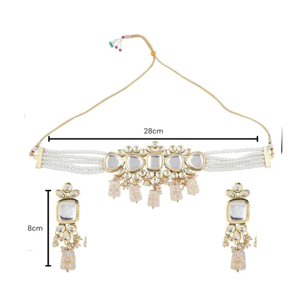 Gold_Plated_Indian_Traditional_Bridal_Choker_Necklace_&_Earrings_Set_Embellished_With_Kundan_&_Pearl_For_Women