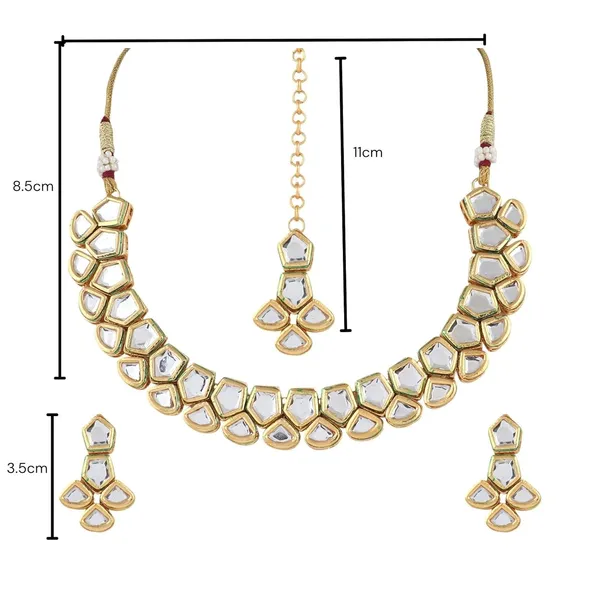 Gold_Plated_Traditional_Bridal_Choker_Necklace_&_Earrings_Set_Embellished_With_Kundan_For_Women