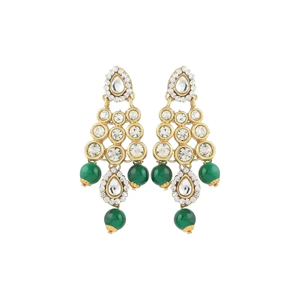 Green_&_Gold_Traditional_Embellished_Bridal_Choker_Necklace,_Maang_Tikka_&_Earring_Set_With_Kundan_&_Pearl_For_Women