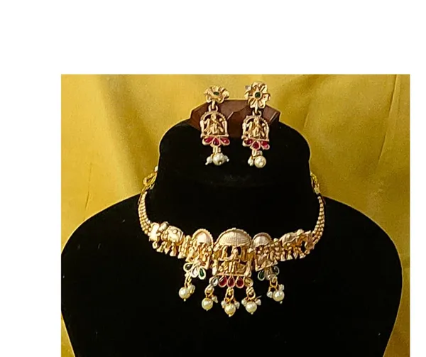 Gold_Plated_Soccer_Necklace_Set_For_Women_&_Girl