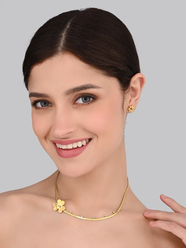 Golden_Bloom_Jewelry_Set_For_Women_/Girls