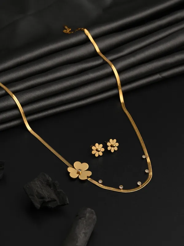 Golden_Bloom_Jewelry_Set_For_Women_/Girls