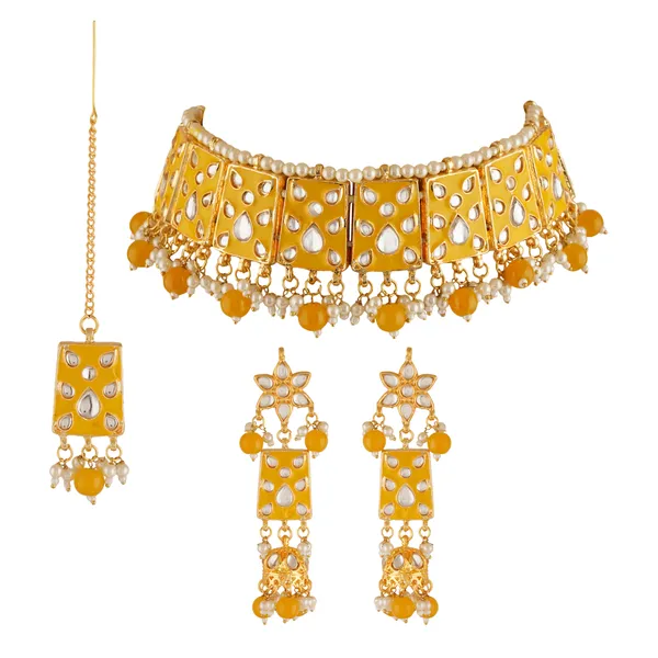 Gold_Plated_Traditional_Fashion_Jewelry_Designer_Necklace__Tikka_Set_For_Women