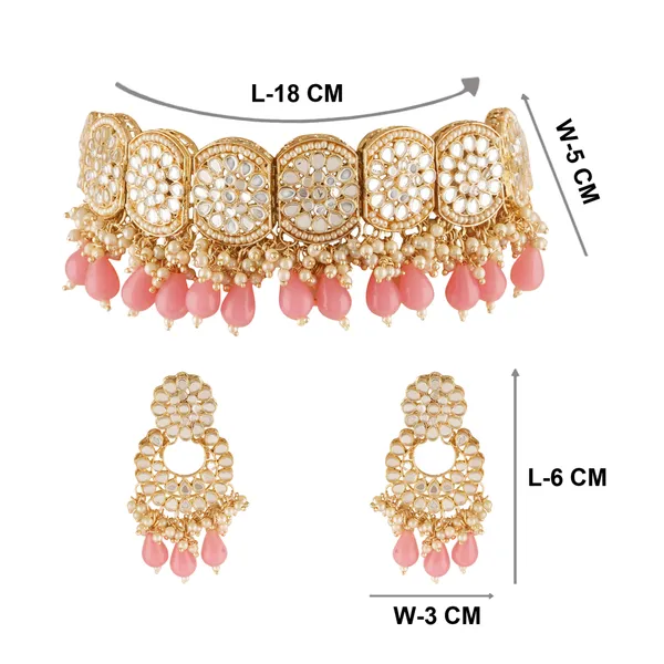Handcrafted_Ethnic_Choker_Set_Featuring_Kundan_Stones_and_Pink_Glass_Beads