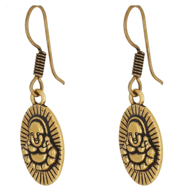 Gold_Oxidized_Laughing_Buddha_Fashion_Jewelry_Earrings_For_Women