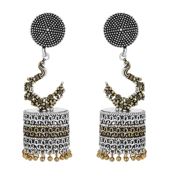 Multicolour_Handcraft_Designer_Oxidised_Jhumka_Earrings_Antique_Jewelry_For_Women