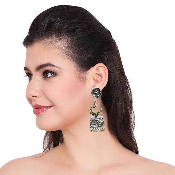 Multicolour_Handcraft_Designer_Oxidised_Jhumka_Earrings_Antique_Jewelry_For_Women
