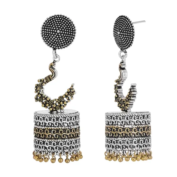 Multicolour_Handcraft_Designer_Oxidised_Jhumka_Earrings_Antique_Jewelry_For_Women
