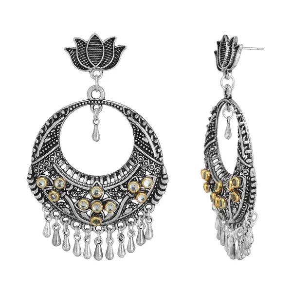 Silver_&_Black_Indian_Designer_Dual_Tone_Oxidized_Chandbali_Fashion_Jewelry_Earrings_For_Women