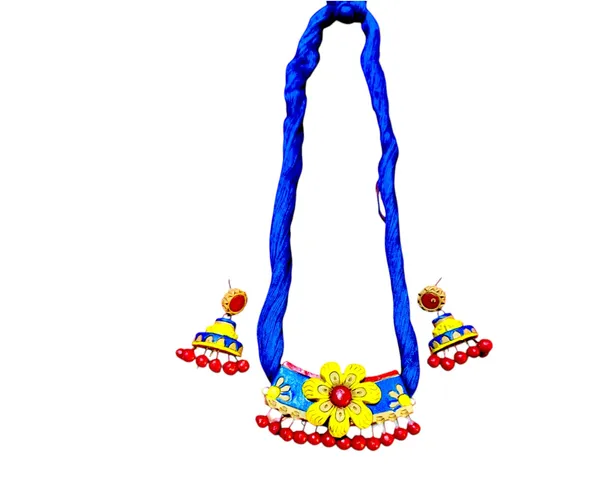 Boho_Blue_&_Yellow_Handmade_Terracotta_Jewelry