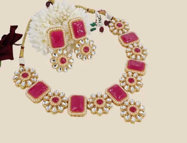 Red_&_Gold_Indian_Necklace_Choker_Jewelry_Set_For_Women