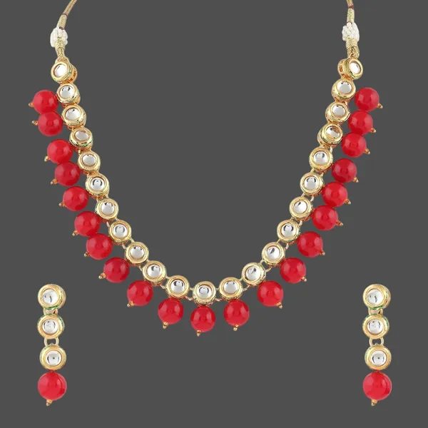 Red_Traditional_Kundan_Beads_Jewellery_Set_With_Earrings_For_Women