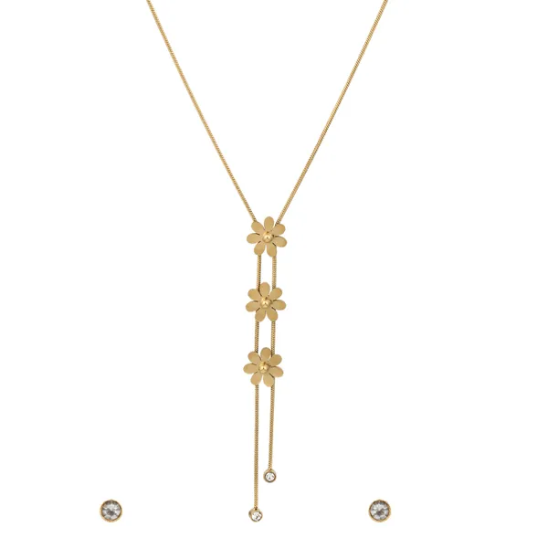 Gold_Plated_Floral_Cascade_Jewelry_Set