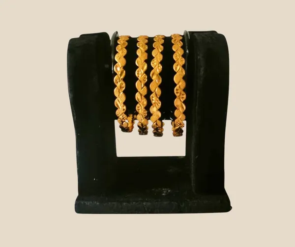 Designer_Gold_Plated_Leaves_Bangles_-_Set_of_4