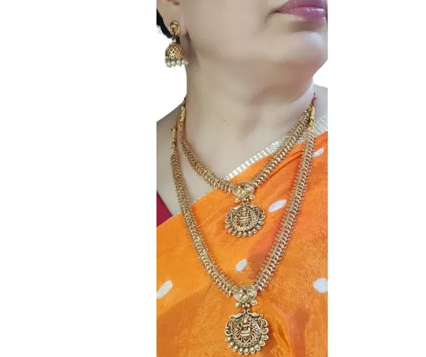 Gold_Plated_Long_Haram_Necklace_Set_For_Women