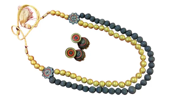 Rustic_Charm:_Handcrafted_Terracotta_&_Golden_Bead_Necklace_Set