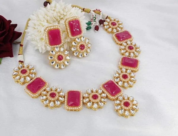 Red_&_Gold_Indian_Necklace_Choker_Jewelry_Set_For_Women