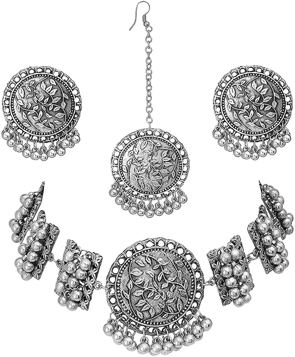 Silver_Tribal_Oxidized_Jewelry_Beautiful_Hand_Cut_Motifs_Designer_Set_For_Women