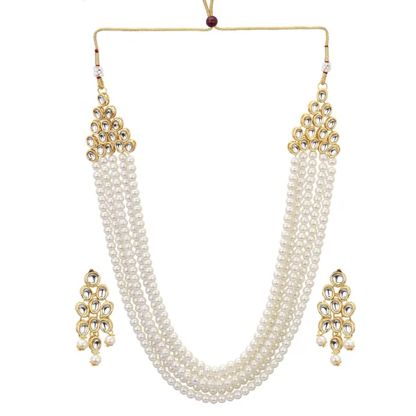 White_Indian_Alloy_Traditional_Gold_Kundan_Pearls_Necklace_With_Earrings_Set_For_Women