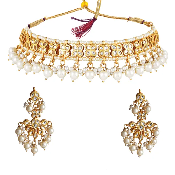 Silver_Pearl_Gold_Plated_Kundan_Necklace_Set_With_Earrings_&_Maang_Tikka