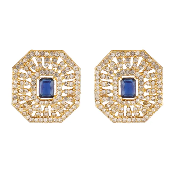 Statement_Octagon_Choker_Necklace_with_Matching_Crystal_Stud_Earrings