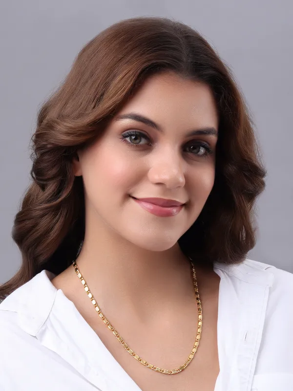 Stunning_Textured_Gold_Finish_Link_Chain_Necklace