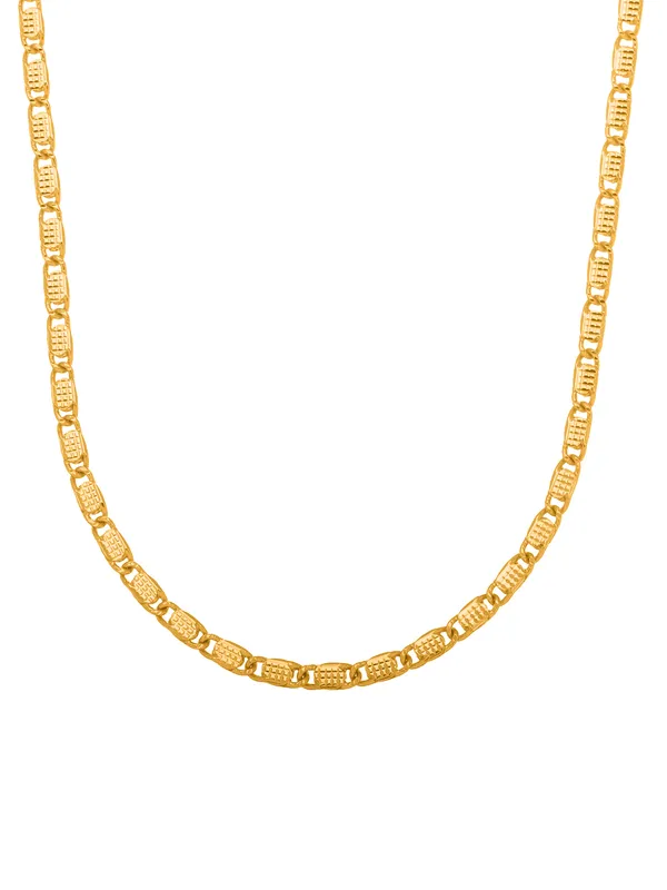 Stunning_Textured_Gold_Finish_Link_Chain_Necklace