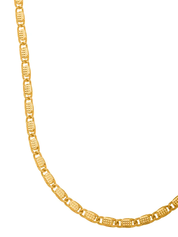 Stunning_Textured_Gold_Finish_Link_Chain_Necklace
