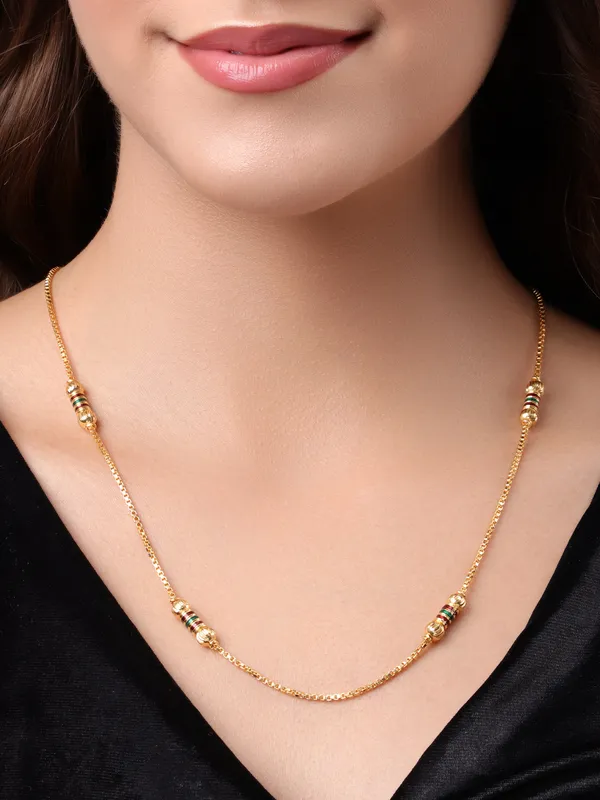 Stylish_Long_Necklace_with_Gold_and_Enamel_Barrel_Beads
