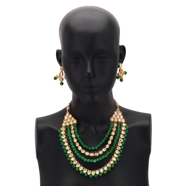 Three-Layered_Green_Beaded_Necklace_and_Kundan-Inspired_Earring_Set