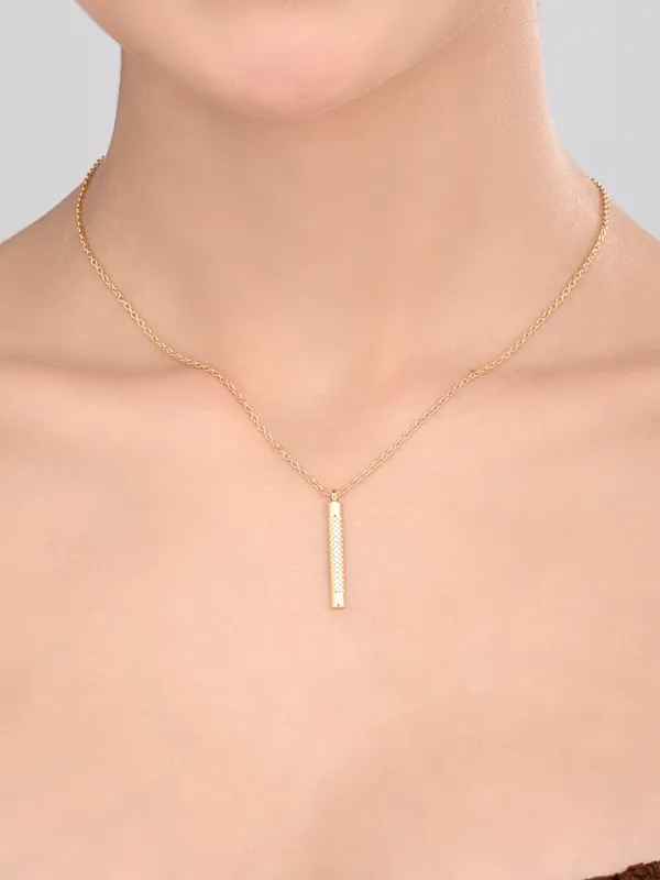 Understated_Gold_Finish_Diamond_Bar_Necklace