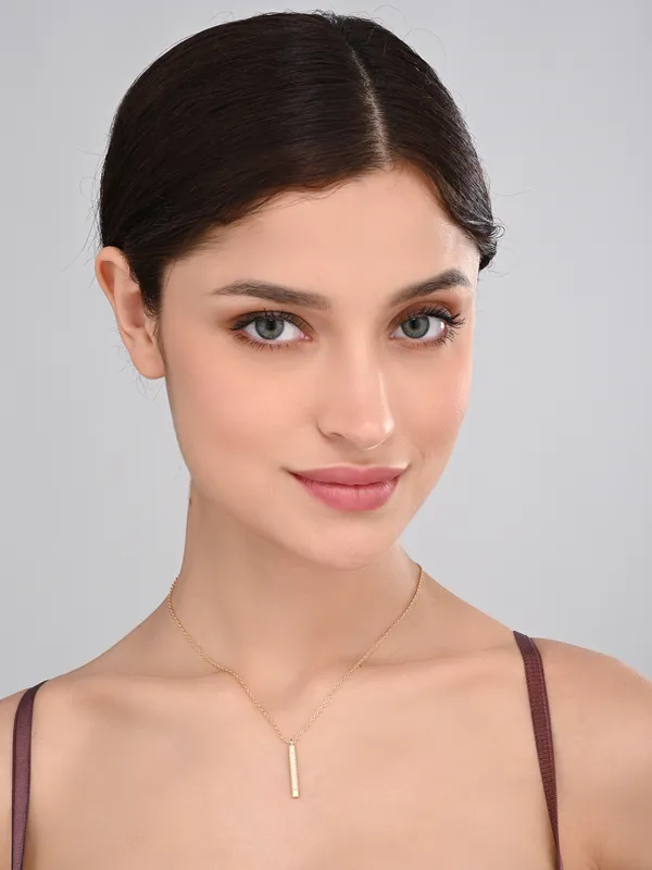 Understated_Gold_Finish_Diamond_Bar_Necklace