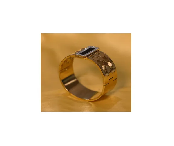 Gold_Toned_HoneyComb_Cuff_Bracelet