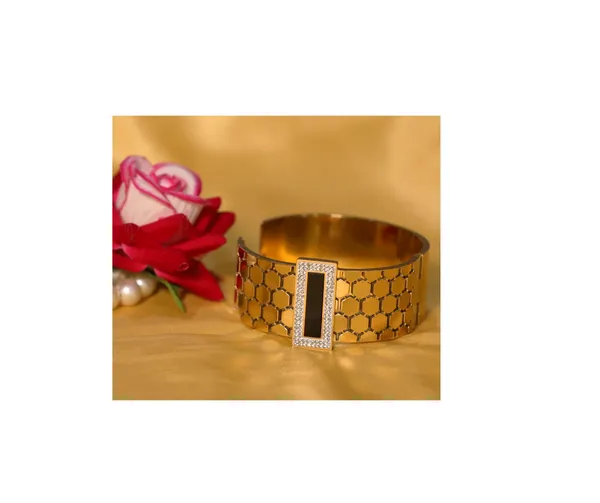 Gold_Toned_HoneyComb_Cuff_Bracelet