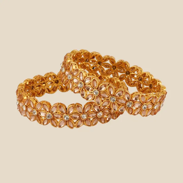 Elegant_Gold-Tone_Floral_Bangle_Set_with_Sparkling_Accents