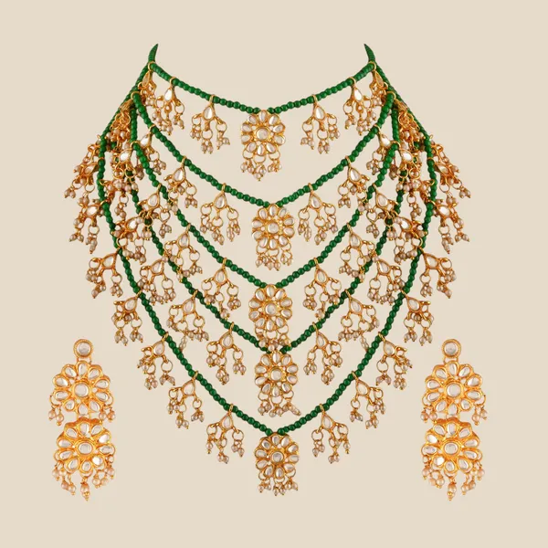 Green_Color_Designer_Gold_Plated_Rani_Haar_Kundan_Jewelry_Set_For_Women