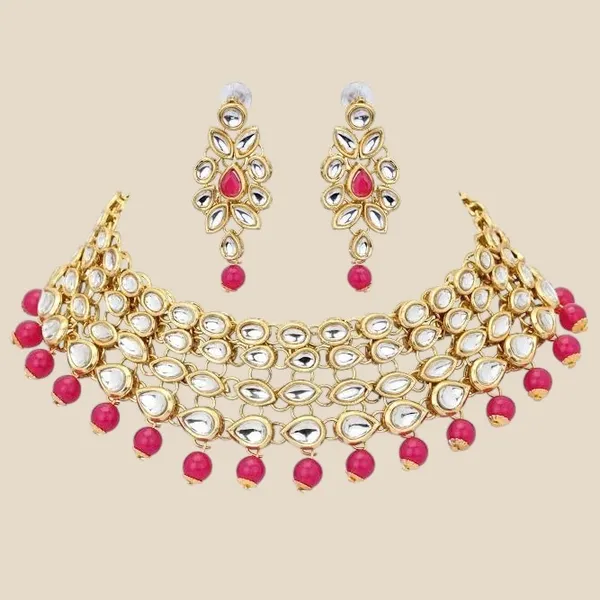 Red_Artificial_Bridal_Necklace_&_Earrings_Set_Embellished_With_Kundan_&_Pearl_For_Women