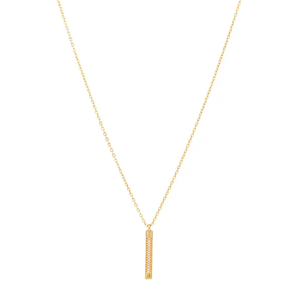 Understated_Gold_Finish_Diamond_Bar_Necklace